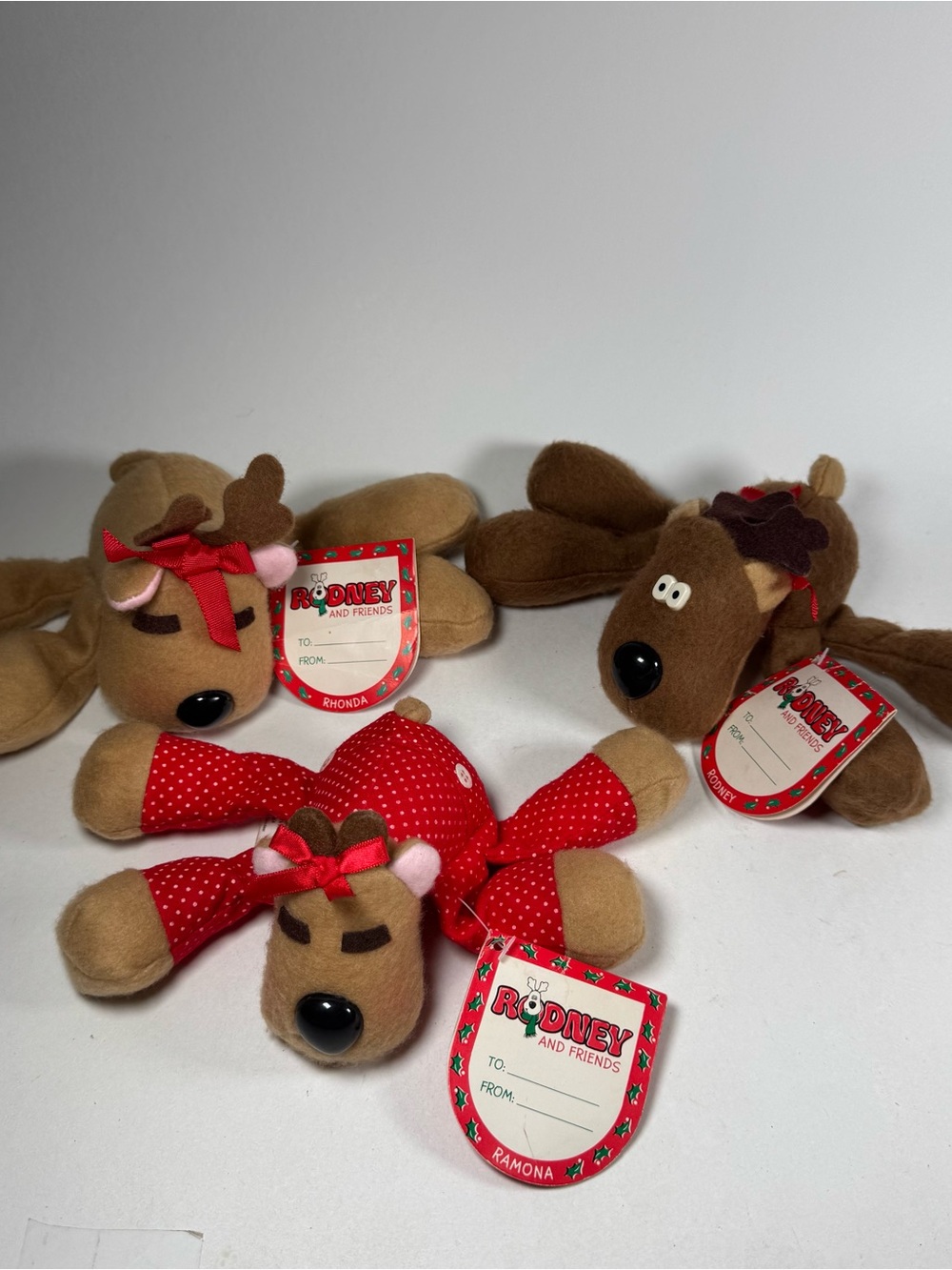 Burger King Vintage Plush Rodney And Friends Set Of 3 Ramona Rhonda Reindeer Toy